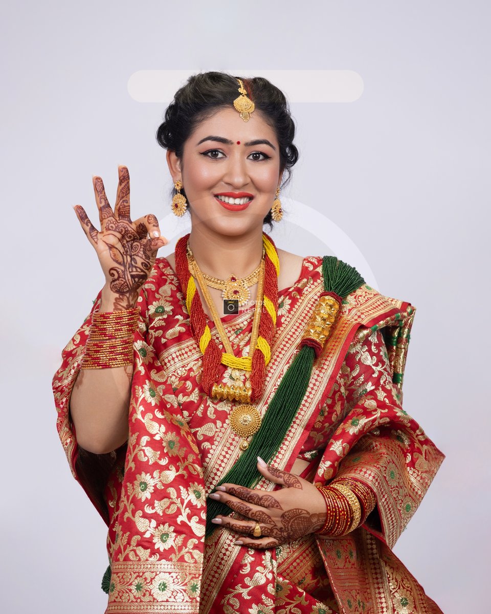 Ring Behuli Beautiful and Approving Nepali Behuli in Traditional Red Wedding Attire ...