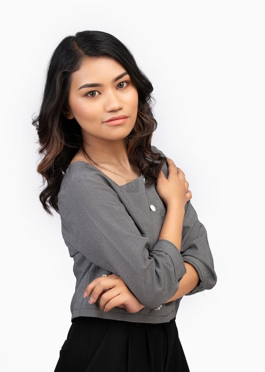 Beautiful Nepali Model in Casual Dress Student