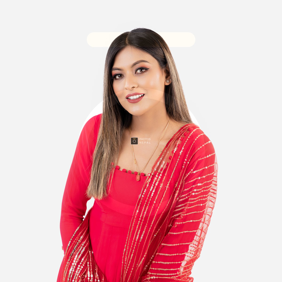 Cute Indian Woman in Pink Anarkali Dress and Shawl with Gold Chain - Photos Nepal Cute Indian Woman in Pink Anarkali Dress and Shawl with Gold Chain - Photos Nepal