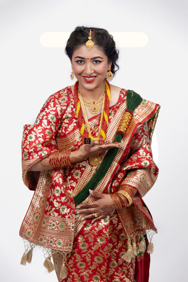 Ring Behuli Nepali Behuli Bowing in a Traditional Gesture - Photos Nepal
