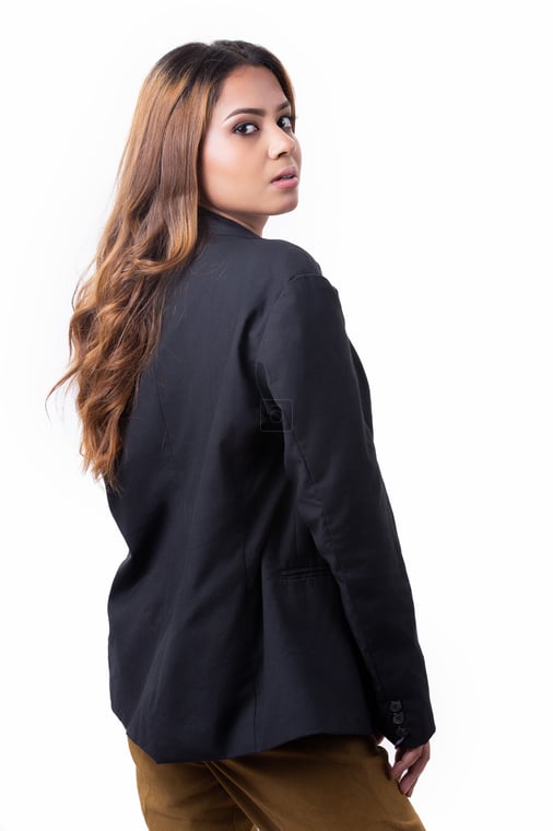 Stylish Nepali Model Girl with Colored Hair and Black Blazer Photos Nepal
