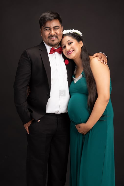 Charming Nepali Couple in Maternity Photoshoot Happy Husband and