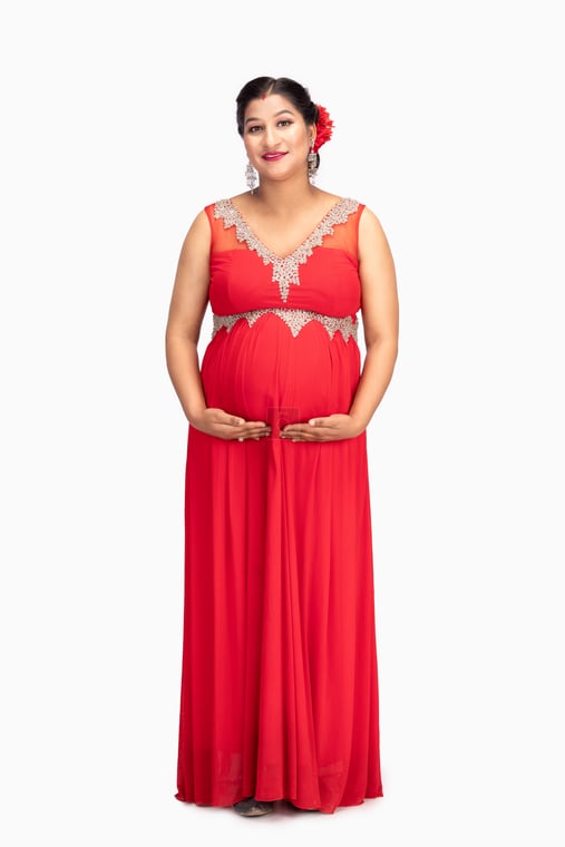 open lace back dress Red Rose Harmonia Dress - Women's Open Belly Organic Dress