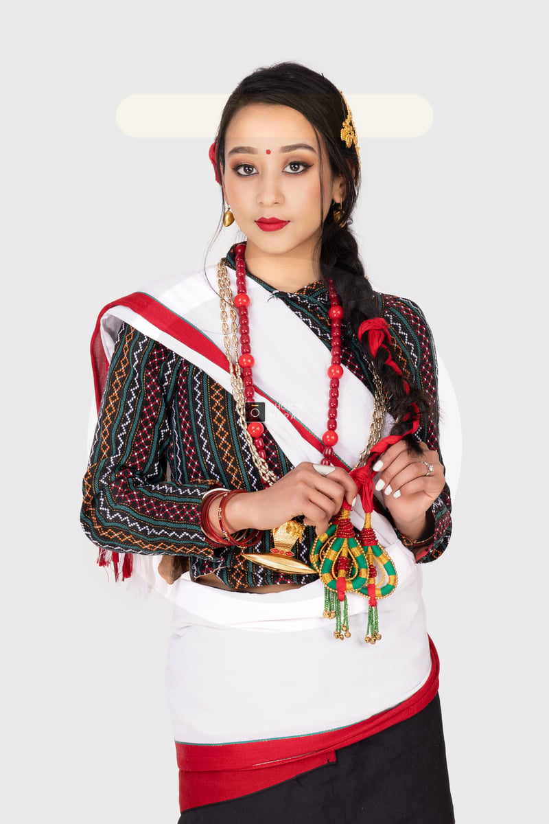 modern newari dress Beautiful Newari girl wearing newari cultural dress