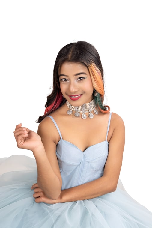 nepali formal dress Dasha Satin Maxi Dress Navy main image 0