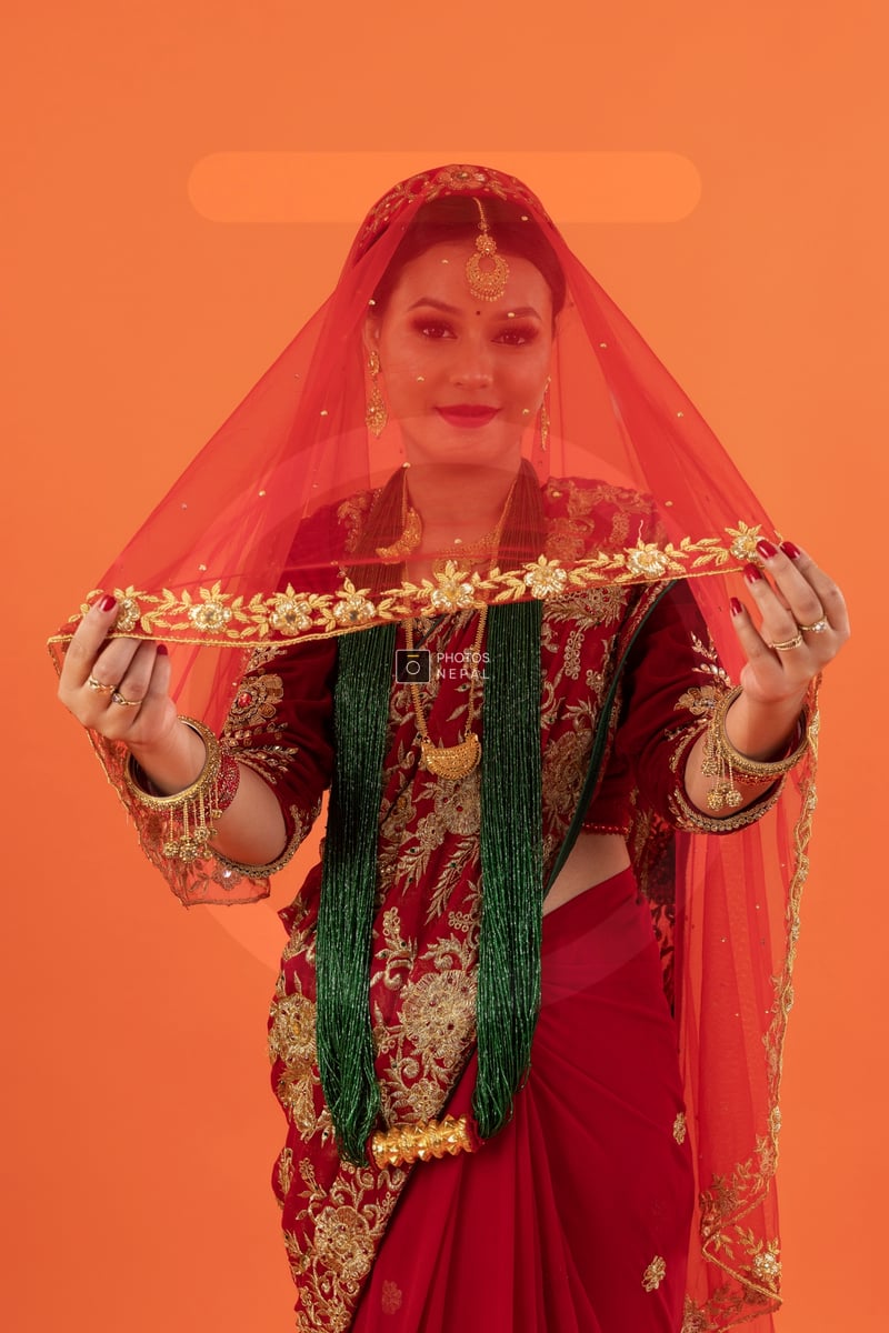 Ring Behuli Traditional Nepali Behuli with Veil - Photos Nepal